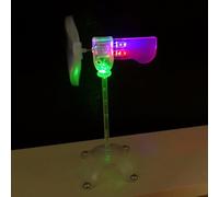 Advokingtap Wind Turbine Generator Model Mini Educational DIY Teaching Tool With LED Light Rotating 360 Degrees