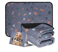 ADVPDKD Puppy Pads Washable , 2 Pack Reusable Puppy Training Pads, Super Absorbent Waterproof Dog Mat Pee Pads for Dogs, Fast Drying Training Pads for Home, Car, Travel - 104x91 cm