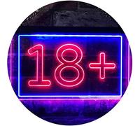 ADVPRO 18+ Man Cave Bedroom Home Den Garage Décor Dual Color LED Neon Sign Blue & Red 300 x 210mm st6s32-i3211-br