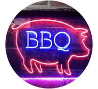 ADVPRO BBQ Pig Restaurant Open Display Dual Color LED Neon Sign Red & Blue 400 x 300mm st6s43-i3161-rb