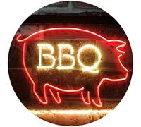 ADVPRO BBQ Pig Restaurant Open Display Dual Color LED Neon Sign Red & Yellow 400 x 300mm st6s43-i3161-ry