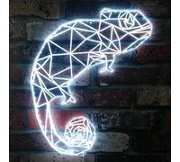 ADVPRO Chameleon Lizard Geometric RGB Dynamic Glam LED Sign - Cut-to-Edge Shape - Smart 3D Wall Decoration - Multicolor Dynamic Signage st06s22-fnd-i0281-c