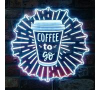 ADVPRO Coffee to Go Cafe Take Away RGB Dynamic Glam LED Sign - Cut-to-Edge Shape - Smart 3D Wall Decoration - Multicolor Dynamic Lighting st06s22-fnd-i0211-c