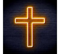 ADVPRO Cross Jesus Home Decoration Flex Silicone LED Neon Sign - Golden - st16s66-fnu0059-e