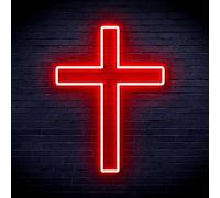 ADVPRO Cross Jesus Home Decoration Flex Silicone LED Neon Sign - Red - st16s66-fnu0059-r