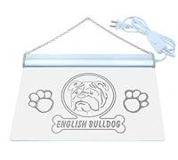 ADVPRO English Bulldog Paw Print Dog LED Neon Sign Multi-color 400 x 300mm st4s43-j957-c