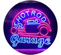 ADVPRO Hot Rod Garage Bar Dual Color LED Neon Sign Red & Blue 400 x 300mm st6s43-i3329-rb