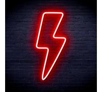 ADVPRO Lightning Bolt Standard Flex Silicone LED Neon Sign - Red - st16s53-fnu0002-r