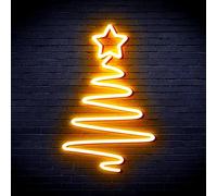 ADVPRO Modern Christmas Tree Flex Silicone LED Neon Sign - Golden - st16s43-fnu0152-e