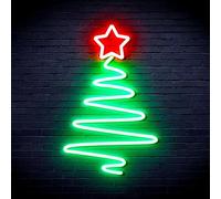 ADVPRO Modern Christmas Tree Flex Silicone LED Neon Sign - Green & Red - st16s43-fnu0152-gr
