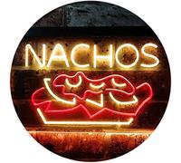 ADVPRO Nachos Café Dual Color LED Neon Sign Red & Yellow 400 x 300mm st6s43-i0314-ry