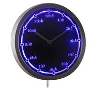 ADVPRO nc0922-b ISH Late Tardy Time Around Kind Almost Neon Sign LED Wall Clock