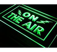 ADVPRO On The Air Lightening Symbol Recording Studio Bar Beer LED Neon Sign Green 300 x 210mm st4s32-i066-g