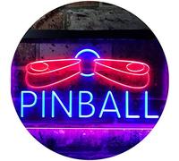 ADVPRO Pinball Machine Game Room Illuminated Dual Color LED Neon Sign Blue & Red 400 x 300mm st6s43-i0797-br