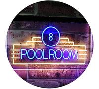 ADVPRO Pool Room 8 Ball Snooker Billiards Man Cave Dual Color LED Neon Sign Blue & Yellow 400 x 300mm st6s43-i2773-by