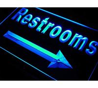 ADVPRO Restrooms Toilet Arrow right LED Sign Neon Light Sign Display m049-b(c)