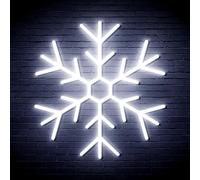 ADVPRO Snowflake Christmas Decoration Flex Silicone LED Neon Sign - White - st16s66-fnu0125-w
