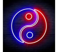 ADVPRO Tai Chi Symbol Flex Silicone LED Neon Sign - Blue & Red - st16s66-fnu0066-br