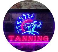 ADVPRO Tanning Sun Care Shop Dual Color LED Neon Sign Blue & Red 400 x 300mm st6s43-i0187-br