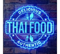 ADVPRO Thai Food Cafe Restaurant Open RGB Dynamic Glam LED Sign - Cut-to-Edge Shape - Smart 3D Wall Decoration - Multicolor Dynamic Signage st06s66-fnd-i0277-c