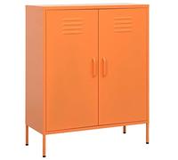 ADWOA Storage Cabinet Orange 80x35x101.5 cm Steel,Multipurpose Cabinet, Sideboard,for Living Room, Bedroom, Hallway