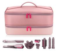 Adworte Travel Hair Dryer Case for Shark FlexFusion, Portable Hair Tools Bag, Double-Layer Storage Carrying Case for Shark FlexStyle Blow Dryer, FlexFusion & Fusion Air Straightener Attachments Holder