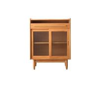 ADYHBFGT Kitchen Storage Cabinet 75x40x92cm Pine Modern Bar Kitchen Dining Side Table, Japanese Style Home Living Room Storage Cabinet Against The Wall Decorative Furniture Storage Cabinet