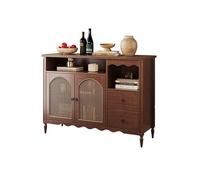 ADYHBFGT Kitchen Storage Cabinet Solid Wood Rattan Dining Side Storage Cabinet Living Room Home Table Against The Wall Porch Decoration Furniture Storage Cabinet