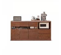 ADYHBFGT Kitchen Storage Cabinet Solid Wood Sideboard Slate Storage Cabinet Cupboard Storage Cabinet Walnut Color Storage Cabinet Microwave Cabinet Storage Cabinet