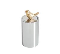 ADYHBFGT Toothpick Dispenser Jar Box Push-type Toothpick Holder Box Jar Silver Simple Home Living Room Tabletop Ornaments(A)
