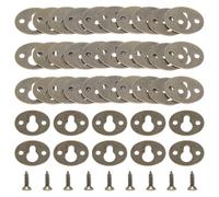 Adyoney 40Pcs 20mmx25mm / 0.79"x1" Antique Bronze Metal Ellipse Keyhole Hangers with Screws, Ellipse Keyhole Hanging Films Shelf Brackets, Picture Frame Hanging for Picture Frame