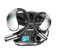 ADYOOM Wireless Earbuds, Open Ear Bluetooth Headphones, ENC Noise Cancelling Mic, HiFi Sound & Deep Bass, IP54 Water Resistant, 68H Battery, for Running, Travel, Work, Translation Studies (Jet Black)