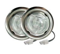 ADZJOY 2-Piece Old 12V AC Range Hood Light 20W Halogen Bulb 1.97-2.56in Hole Kitchen Cabinet Bulb With EL Connector Kitchen Cooker Light