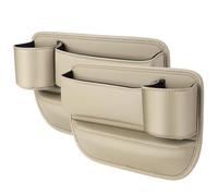 ADZLBSHA Car Filler Seat Gap Organiser for Range Rover III L322 5seats 2005-2012, 2PCS Leather Cup Holder Bag Storage Box Front Seat Accessories with USB Charge Hole Storaging Phones,C