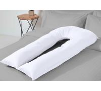 AE Linen Comfort Pregnancy Pillow for Sleeping - U shaped Body Pillow 9ft - Maternity Pillows-White.