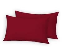 AE Linen® Elegant Luxury Comfort Pillow Cases Pair | Premium Hotel Quality Softest Pillow Case | Easy Care | Wrinkle and Strain Resistant Cooling Pillow Case | Pack of 2 (48 x 74 cm/Red)