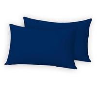 AE Linen® Elegant Luxury Comfort Pillow Cases Pair | Premium Hotel Quality Softest Pillow Case | Easy Care | Wrinkle and Strain Resistant Cooling Pillow Case | Pack of 2 (48 x 74cm/ Navy Blue)