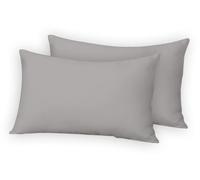 AE Linen® Elegant Luxury Comfort Pillow Cases Pair | Premium Hotel Quality Softest Pillow Case | Easy Care | Wrinkle and Strain Resistant Cooling Pillow Case | Pack of 2 (48 x 74cm / Grey)