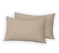 AE Linen® Elegant Luxury Comfort Pillow Cases Pair | Premium Hotel Quality Softest Pillow Case | Easy Care | Wrinkle and Strain Resistant Cooling Pillow Case | Pack of 2 (48 x 74cm / Latte)