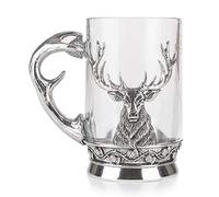 AE Williams Stunning Pewter Highland Stag Glass Tankard