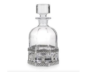 AE Williams Stunning Pewter Icons of Scotland Scottish Themed Glass Octagonal Whisky Decanter