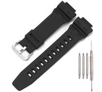 AE1500WH Replacement Rubber Watch Strap Compatible with Casio AE1500 WS1500H WS1700H DW291 W737H Men's Sports Waterproof Watch Strap with Installation Tools, Eine Grösse, Resin, No Gemstone