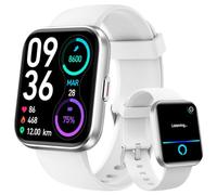 aeac Smart Watches for Women Men, Answer/Make Calls, [1.8" HH Touch Screen] Smart Watches For Samsung/iPhone/Android, Fitness Watch With Heart Rate Sleep Spo2 Monitor,IP68 Waterproof, White