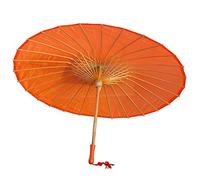 AEAOA Plain Bamboo Cloth Parasol Umbrella Great for Wedding Party Favor (Orange)