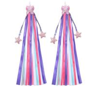 Aeaocvo 2 PCS Bike Tassels for Girls, Bicycle Handlebar Streamers for Kids' Bikes Scooters Tricycles, Bicycle Grips Tassel Ribbons Kids Bike Accessories