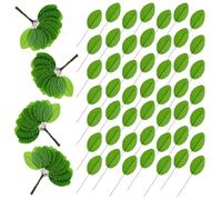 Aeaocvo 200 Pcs Fake Leaves Artificial Silk Leaves Bulk Green Leaves Fabric Greenery Faux Leaves Plastic Floral Leaves for DIY Crafts Corsage Bouquet Wreaths Garlands Party Centerpieces Decorations
