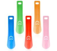 Aeaocvo 5 Pack Shoe Horn Kids, Plastic Shoe Horn Small 15cm Short Shoehorn, Portable Mini Shoe Horn for Women, Men, Seniors Easy Footwear Assistance