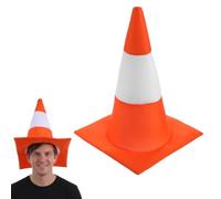 Aeaocvo Traffic Cone Hat Funny Hats for Adults Unisex, Novelty Silly Hat Orange Cone Traffic Road Headwear Fancy Dress Costume Accessory for Men and Women Role Playing Party