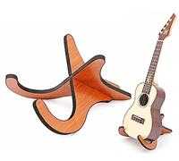 Aebor Portable Wooden Ukelele Stand Holder, Portable Wood Ukulele Stand for Small Guitar, Violin, Banjo, Mandolin
