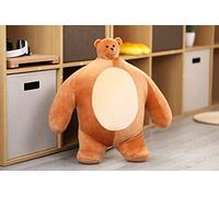 AECHII 47cm small head teddy bear toy stuffed small head big muscles full body panda pillow chair cushion birthday gift 47CM bear